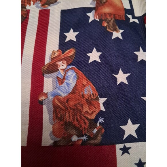 Sharon Young Cowgirl Western American Patriotic Maxi Skirt 14 Cowboy - Picture 11 of 12